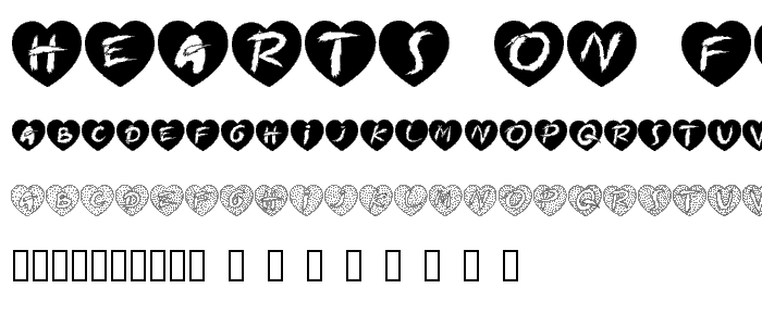 Hearts on fire font